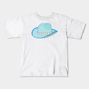 Cowgirl Hat (light blue) Kids T-Shirt